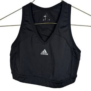 Adidas Black V-Neck Racerback Bra Women's Large